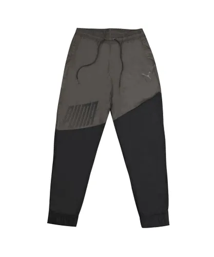 Puma A.C.E Woven Mens Grey/Black Track Pants Textile