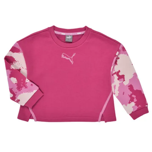 Puma  ALPHA CREW  girls's Children's Sweatshirt in Pink