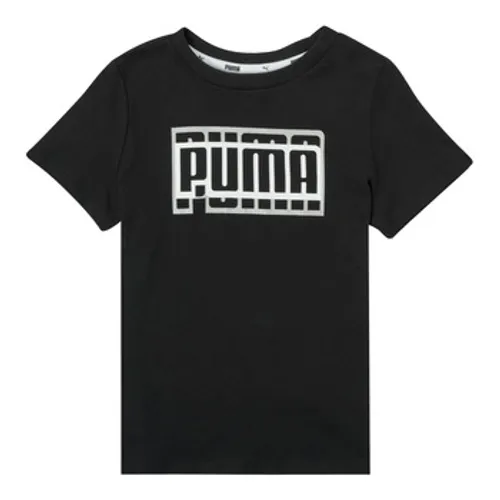 Puma  ALPHA TEE  girls's Children's T shirt in Black