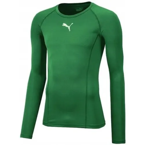 Puma  Baselayer Tee Ls  men's T shirt in Green