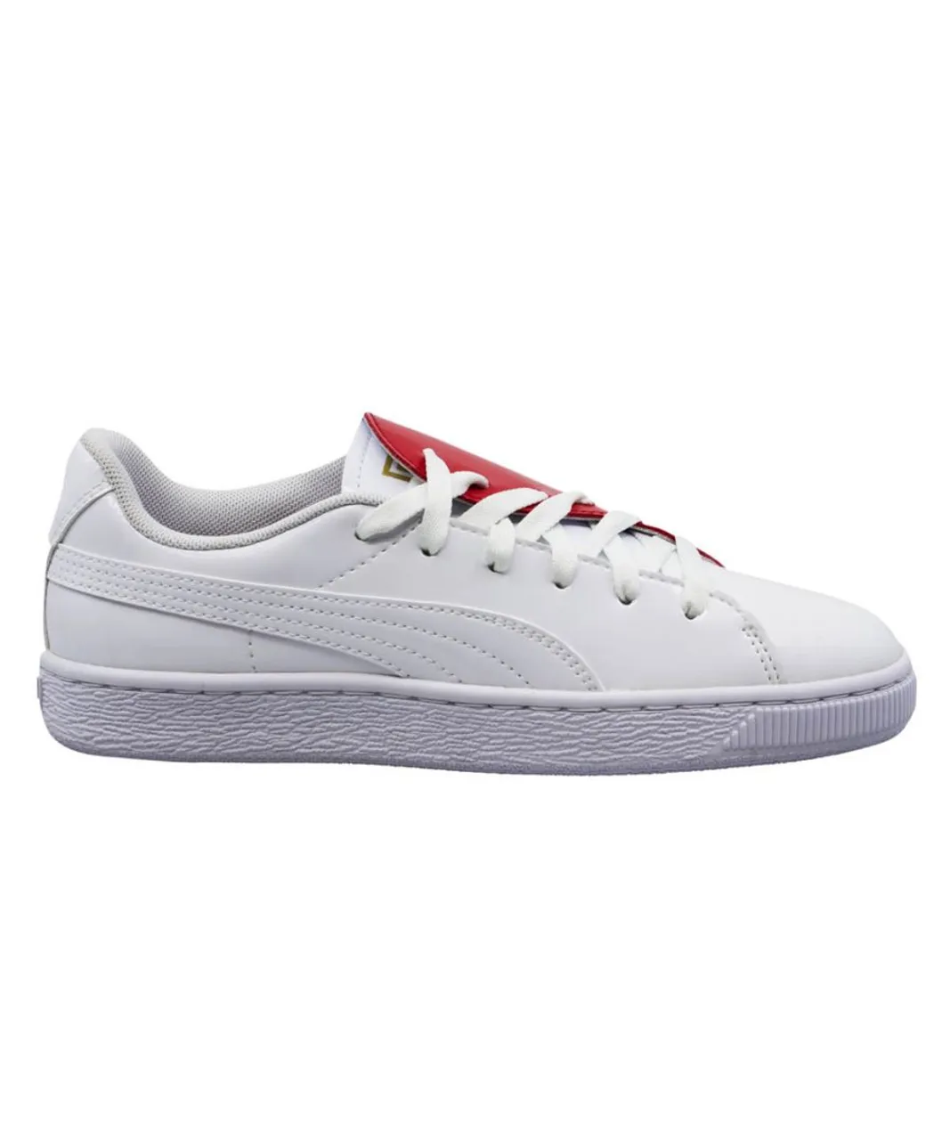 Puma Basket Crush Womens Trainers Low White Casual Lace Up Shoes 369556 01