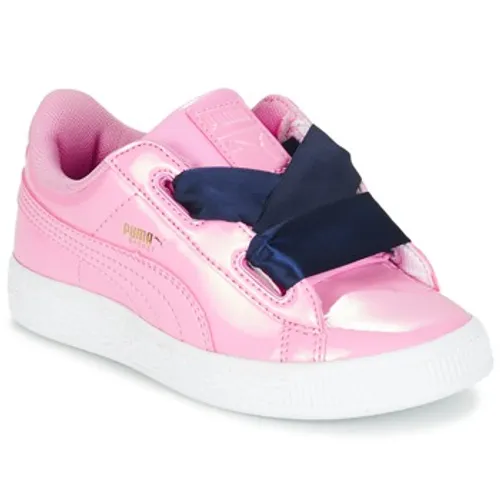 Puma  BASKET HEART PATENT PS  girls's Children's Shoes (Trainers) in Pink