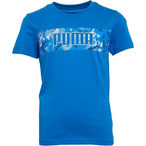 Puma Boys Active Sports Graphic T-Shirt Racing Blue
