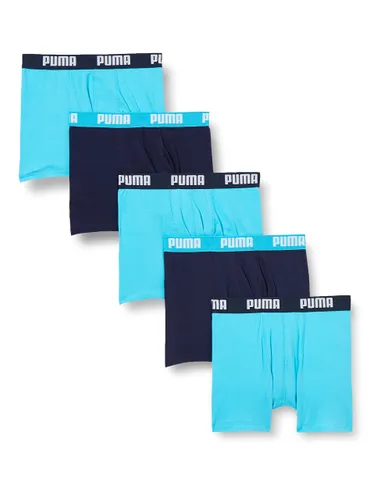 PUMA Boys Boxer, Bright Blue, 122-128 (Pack of 5)