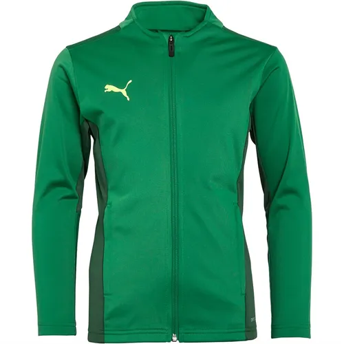 Puma Boys Cup Training Jacket Amazon Green/Dark Green/Green Gecko