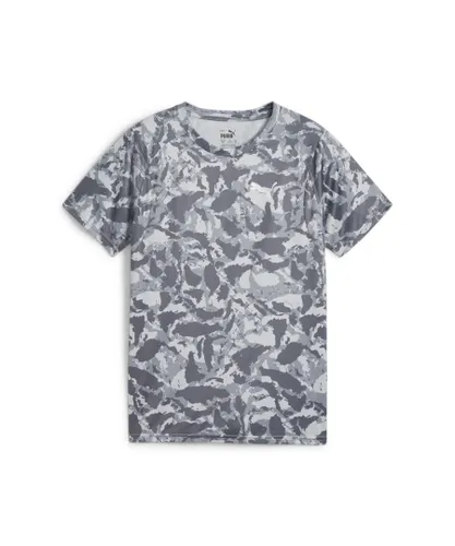 Puma Boys RUNTRAIN All-Over Print T-Shirt - Grey