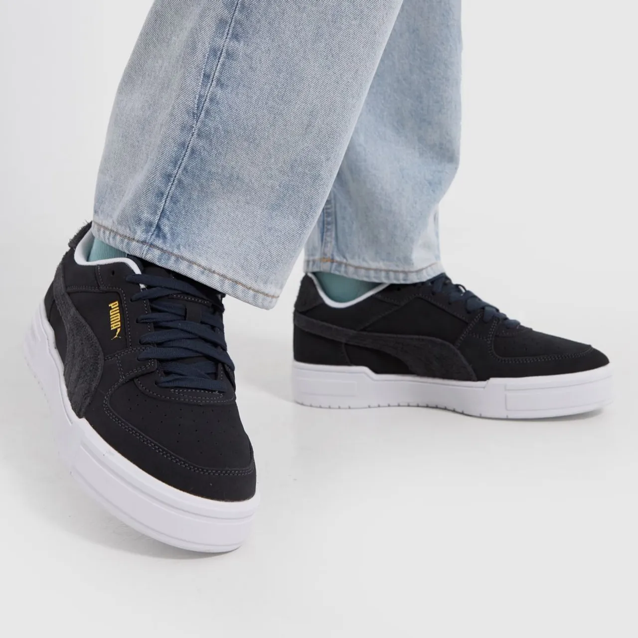 Puma Ca Pro Suede Mix Trainers In Navy