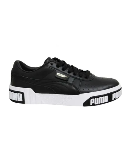 Puma Cali Bold Womens Trainers Black White Leather Lace Up Shoes 370811 03 Leather (archived)