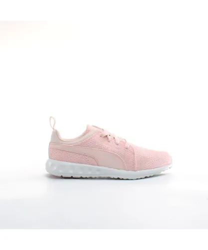 Puma Carson Runner Pink Textile Womens Lace Up Trainers 189173 01
