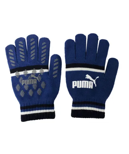Puma Cat Magic Big Logo Winter Mens Gloves Blue Black 041678 04 Textile