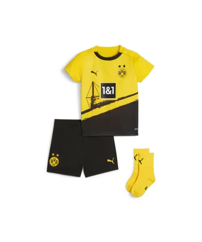 Puma Childrens Unisex Borussia Dortmund 23/24 Home Babykit - Yellow