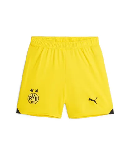 Puma Childrens Unisex Borussia Dortmund Football Shorts - Yellow