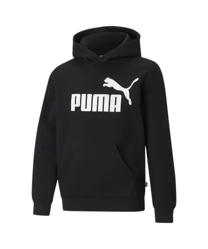 Puma Childrens Unisex Essentials Big Logo Youth Hoodie - Black Cotton