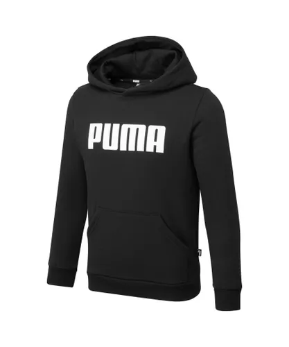 Puma Childrens Unisex Kids Essentials Youth Hoodie Hoody Hooded Top - Black Cotton