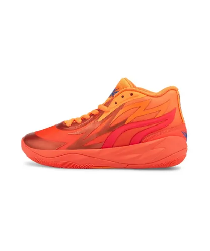 Puma Childrens Unisex MB.02 Basketball Shoes - Orange