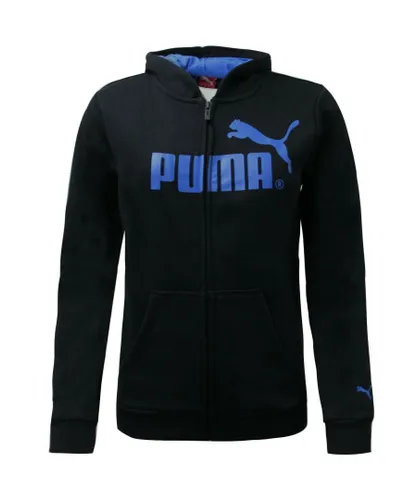 Puma Childrens Unisex No.1 Black Hoodie - Kids Textile