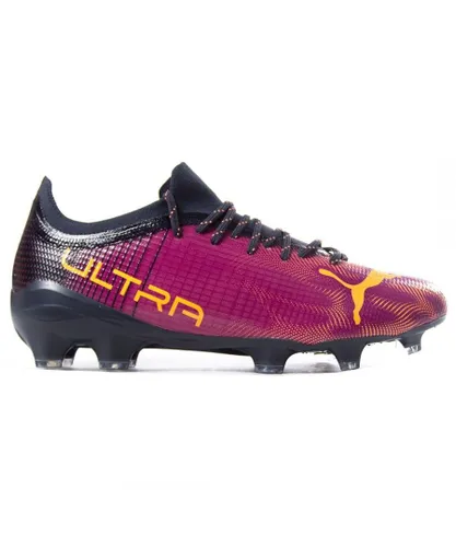 Puma Childrens Unisex Ultra 2.4 FG/AG Kids Purple Football Boots