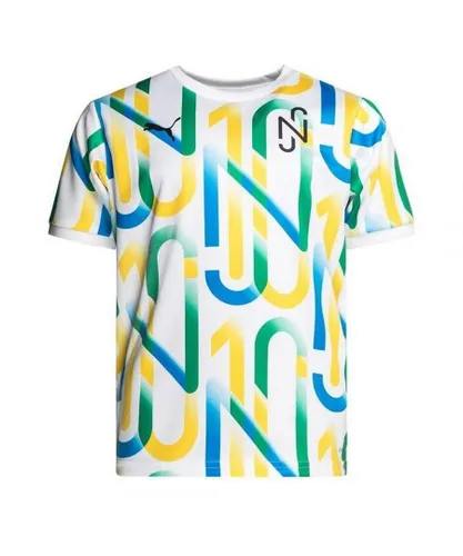 Puma Childrens Unisex x Neymar Jr. Short Sleeve Crew Neck Multicoloured Kids T-Shirt 605569 05 - Multicolour Cotton