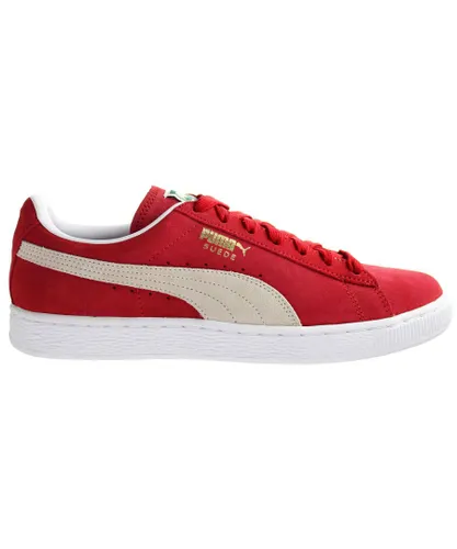 Puma Classic + Mens Red Trainers Leather