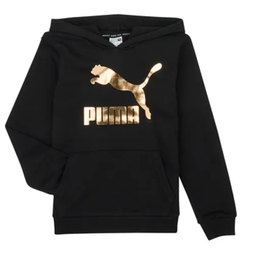 Puma  CLASSICS LOGO HOODIE  girls's Children's Sweatshirt in Black