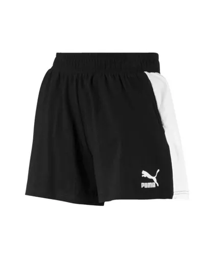 Puma Classics T7 Black Shorts - Womens Textile