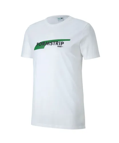 Puma Club Mens Tee Graphic Logo Casual T-Shirt White Top 597335 02