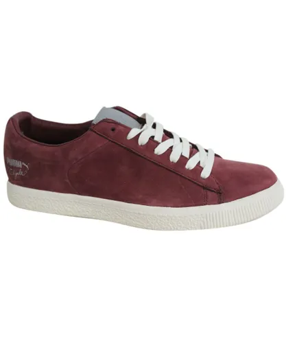 Puma Clyde X Undefeated Luxe 2 Lace Up Mens Leather Trainers 354265 01 B73A - Burgundy