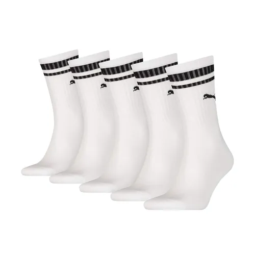Puma Crew Sock, White, 35/38 (Pack of 5)