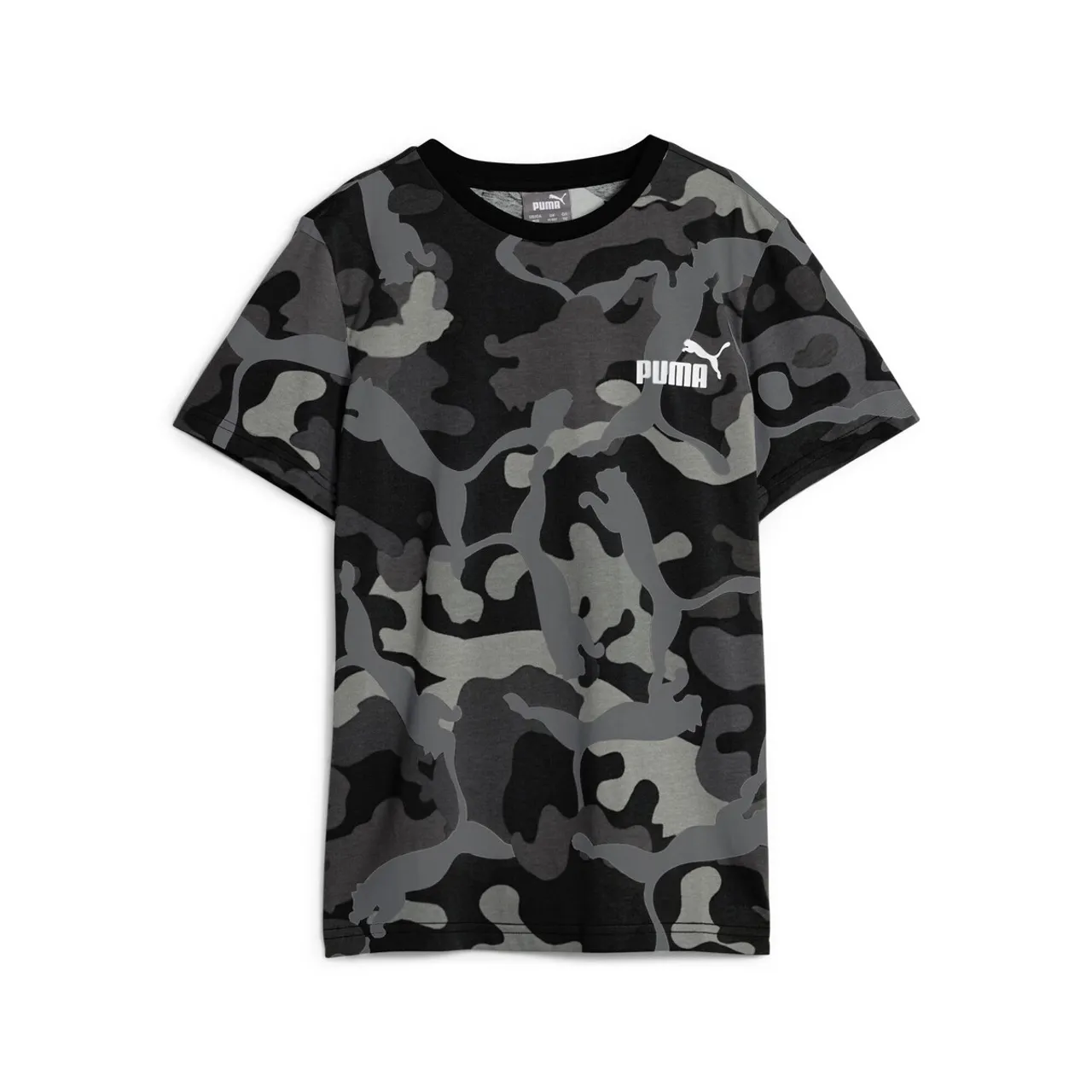 Puma  ESS+ CAMO TEE B  boys's Children's T shirt in Black