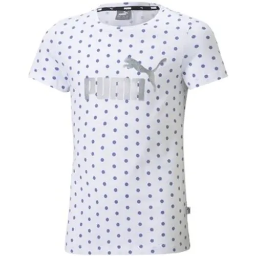 Puma  Ess Dotted Tee  girls's Children's T shirt in multicolour