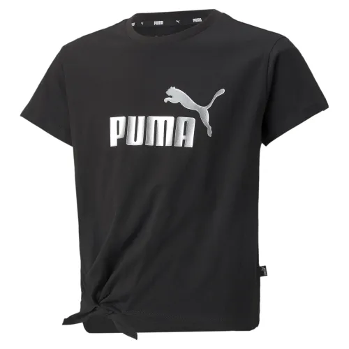PUMA ESS+ Logo Knotted Tee G Puma Black