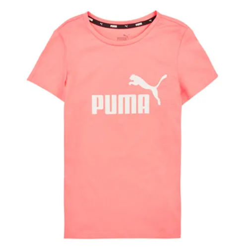 Puma  ESS LOGO TEE G  girls's Children's T shirt in Pink