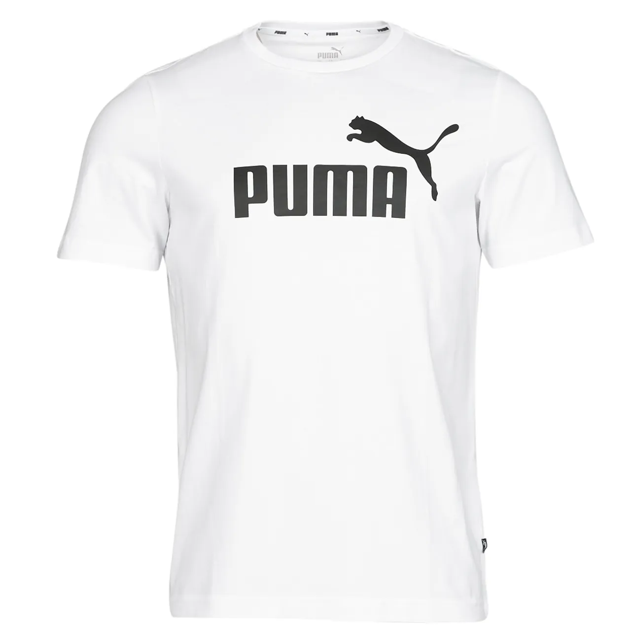 Puma  ESS LOGO TEE  men's T shirt in White