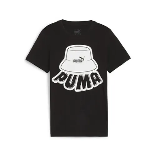 Puma  ESS+ MID 90S GRAPHIC TEE B  boys's Children's T shirt in Black
