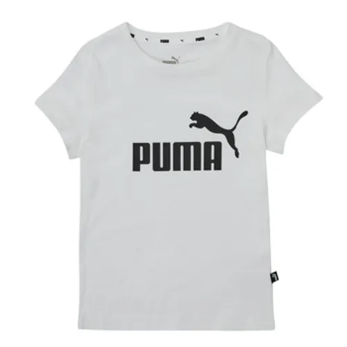 Puma  ESS TEE  girls's Children's T shirt in White