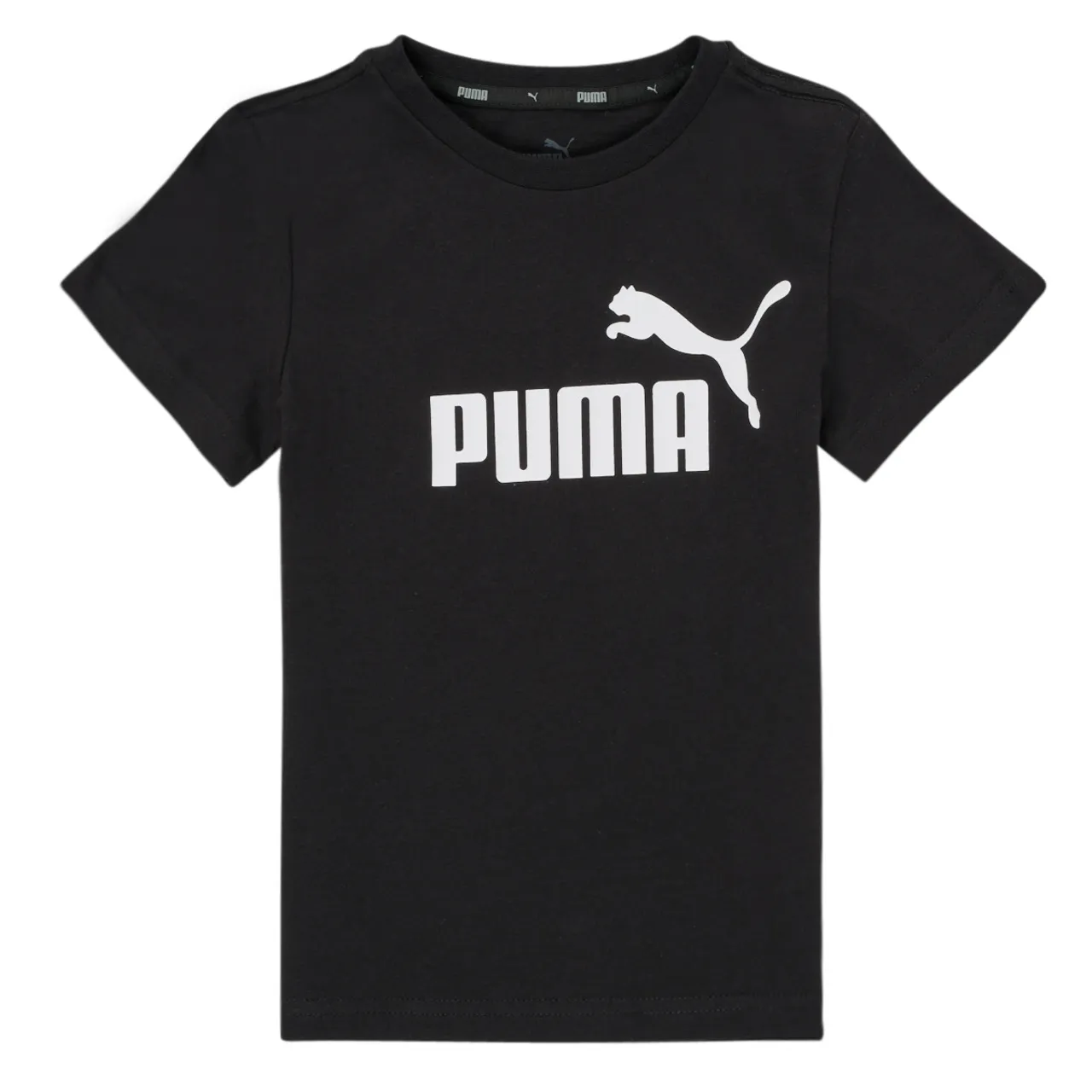 Puma  ESSENTIAL LOGO TEE  boys's Children's T shirt in Black