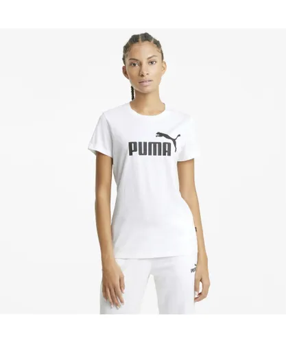 Puma Essentials Logo WoMens top - White Cotton