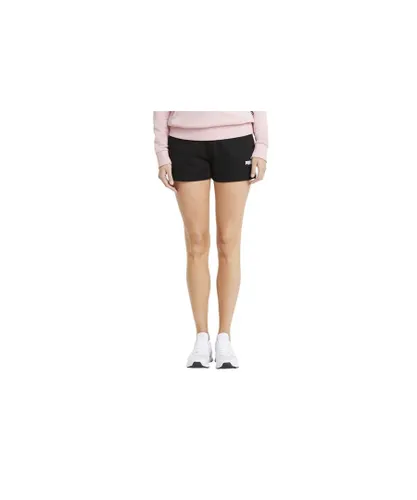 Puma Essentials Womens Sweat Shorts - Black Cotton