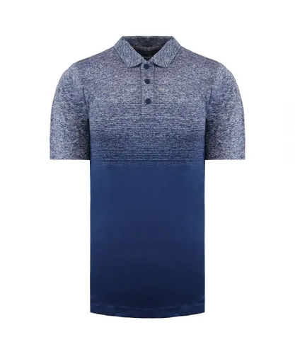 Puma EvoKnit Performance Fit Short Sleeve Blue Ombre Mens Polo Shirt 595106 01 Nylon