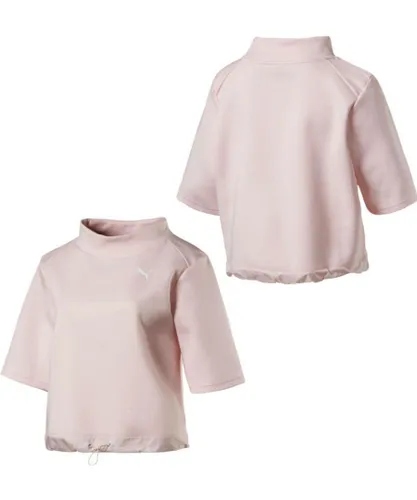 Puma Evostripe Womens Sweat Tee Fitness Running T-Shirt Top Pearl 595084 36 R11H - Pink