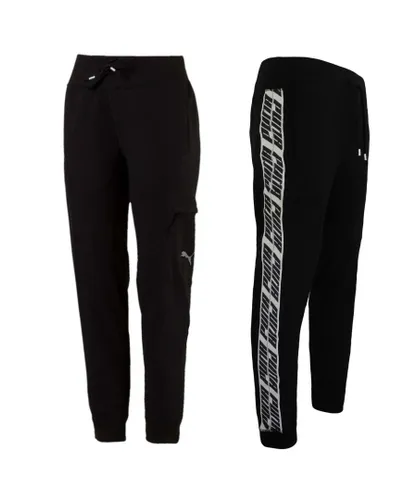 Puma Feel It Knitted Womens Training Track Pants Joggers 517380 03 - Black Textile