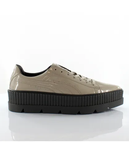 Puma Fenty by Rihanna Pointy Creeper Patent Lace Up Mens Trainers 366269 02 - Grey Patent Leather