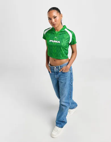 Puma Football Crop Top - Green - Womens
