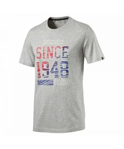 Puma FUN SUMMER 1948 DryCell Grey Regular Fit Mens T-Shirt 836592 04 Cotton