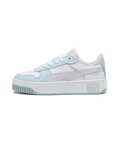 Puma Girls Carina Street Sneakers - White/Blue