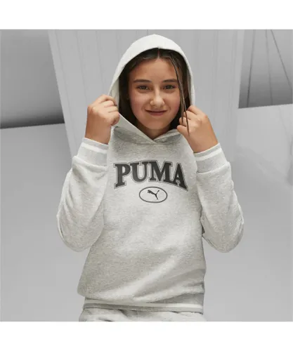 Puma Girls SQUAD Hoodie - Grey