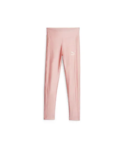 Puma Girls T7 High Waist Shiny Leggings - Pink