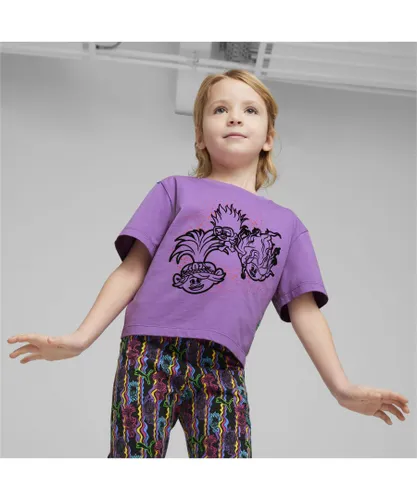 Puma Girls x TROLLS Graphic T-Shirt - Purple