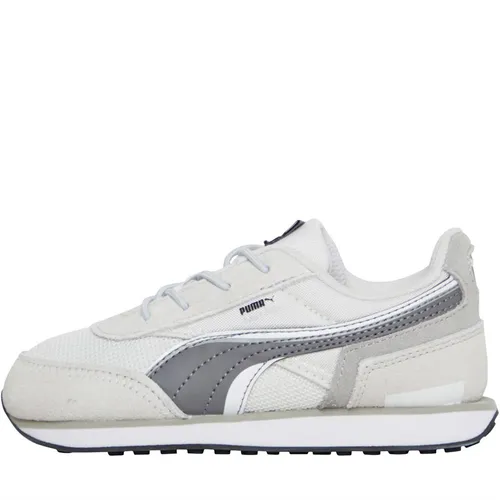 Puma Infant Boys Future Rider Double Two AC Trainers Grey/White