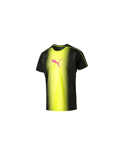 Puma IT evo TRG Touch Cat Graphic Black Yellow Mens T-Shirt 654843 57